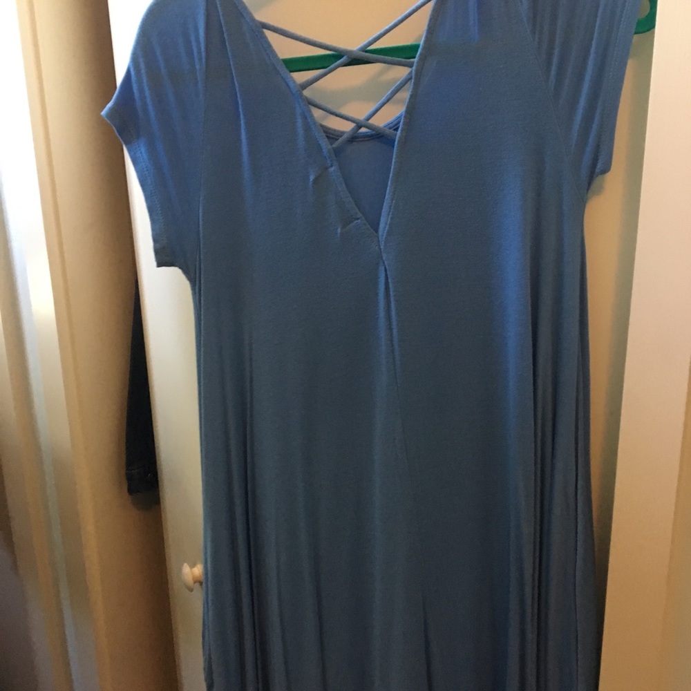 Blue shift dress